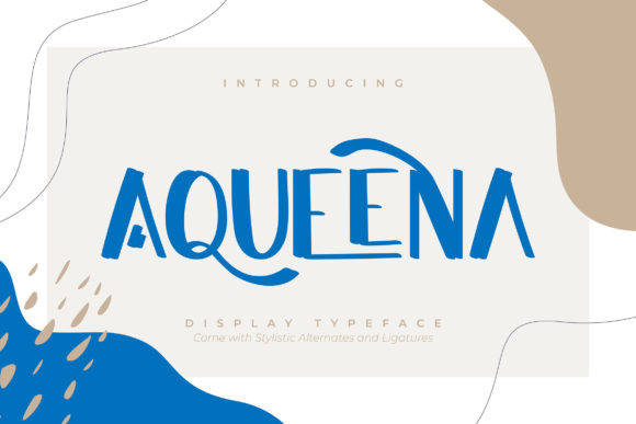 Aqueena: A Trendy Display Font for Creative Projects