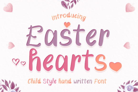 Easter Hearts Font for Business Branding and Design