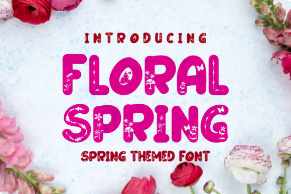Floral Spring: A Bold Display Font for Lively Editorial Designs