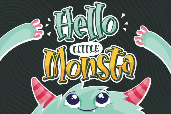 Hello Little Monsta Font for Cute Craft Projects