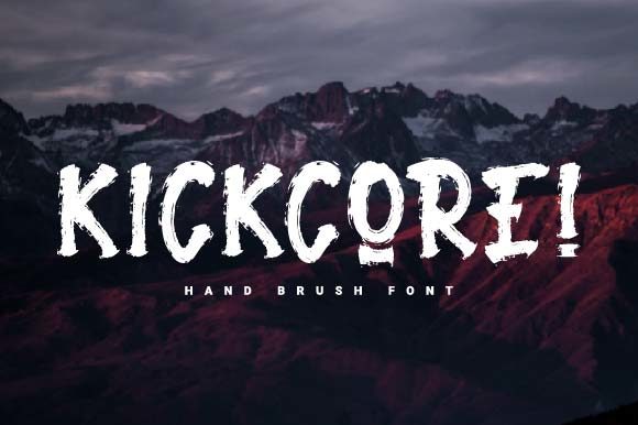 Kickcore Font for Halloween Designs and Display Creativity
