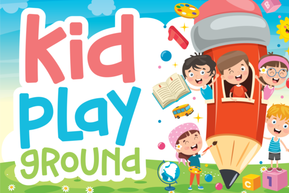 Kid Play Ground: A Charming Display Font for Creative Projects