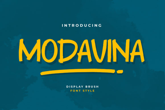 Modavina: A Casual Brushed Display Font for Creative Projects