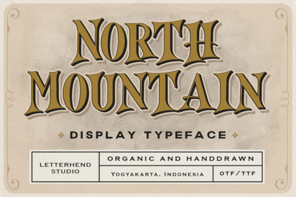 North Mountain: A Bold Vintage Display Font for Creative Projects
