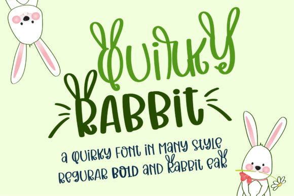 Quirky Rabbit: A Charming Display Font for Branding