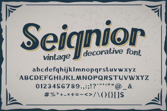 Seignior: A Vintage-Styled Display Font for Bold Branding
